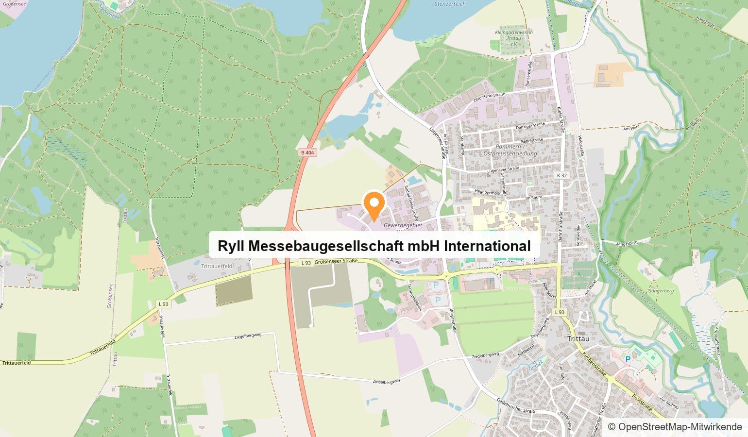 Lageplan Carl-Zeiss-Straße 36, 22946 Trittau